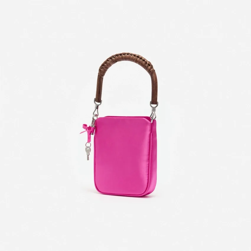 Pink Satin Mini Tote Bag Pink Satin Mini Tote Bag