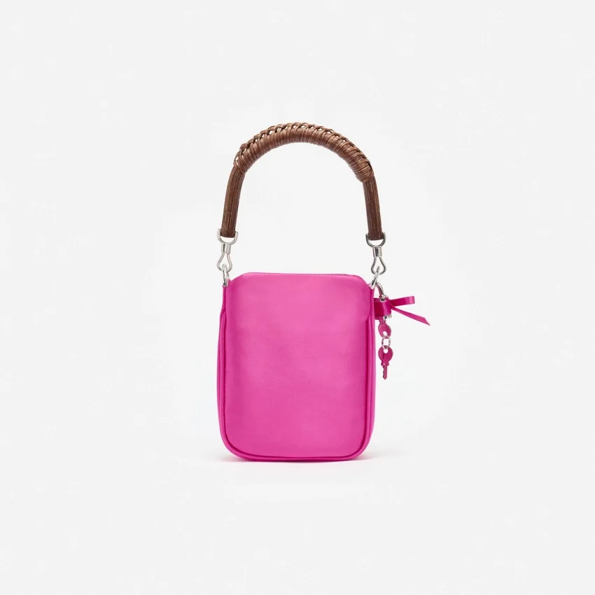 Pink Satin Mini Tote Bag Pink Satin Mini Tote Bag
