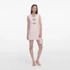 Pink Sequin Boucle Bow Mini Dress Pink Sequin Boucle Bow Mini Dress