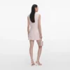 Pink Sequin Boucle Bow Mini Dress Pink Sequin Boucle Bow Mini Dress
