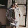 Pink Sequin Boucle Jacket