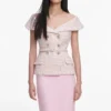 Pink Sequin Boucle Maxi Dress Pink Sequin Boucle Maxi Dress