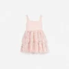 Pink Sequin Embellished Tiered Dress Pink Sequin Embellished Tiered Dress