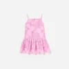 Pink Sleeveless Flower Lace Dress Pink Sleeveless Flower Lace Dress