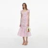 Pink Spiral Lace Midi Dress Pink Spiral Lace Midi Dress