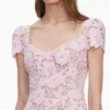 Pink Spiral Lace Midi Dress Pink Spiral Lace Midi Dress