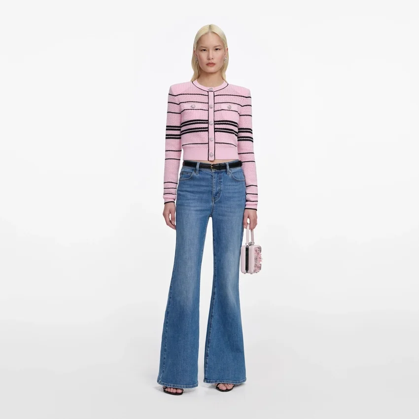 Pink Stripe Cardigan Pink Stripe Cardigan