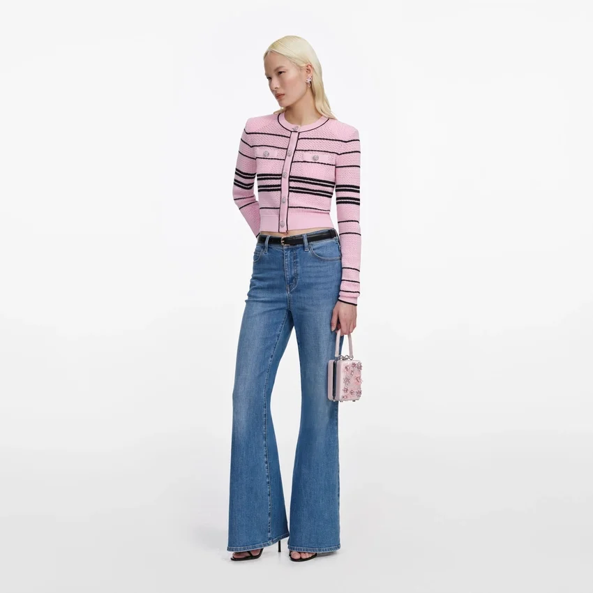 Pink Stripe Cardigan Pink Stripe Cardigan