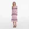 Pink Stripe Knit Midi Dress Pink Stripe Knit Midi Dress