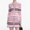 Pink Stripe Knit Mini Skirt Pink Stripe Knit Mini Skirt