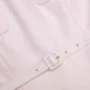 Pink Taffeta Belted Midi Dress Pink Taffeta Belted Midi Dress