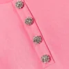 Pink Taffeta Crystal Embellished Dress Pink Taffeta Crystal Embellished Dress