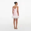 Pink Taffeta Feather Mini Dress Pink Taffeta Feather Mini Dress