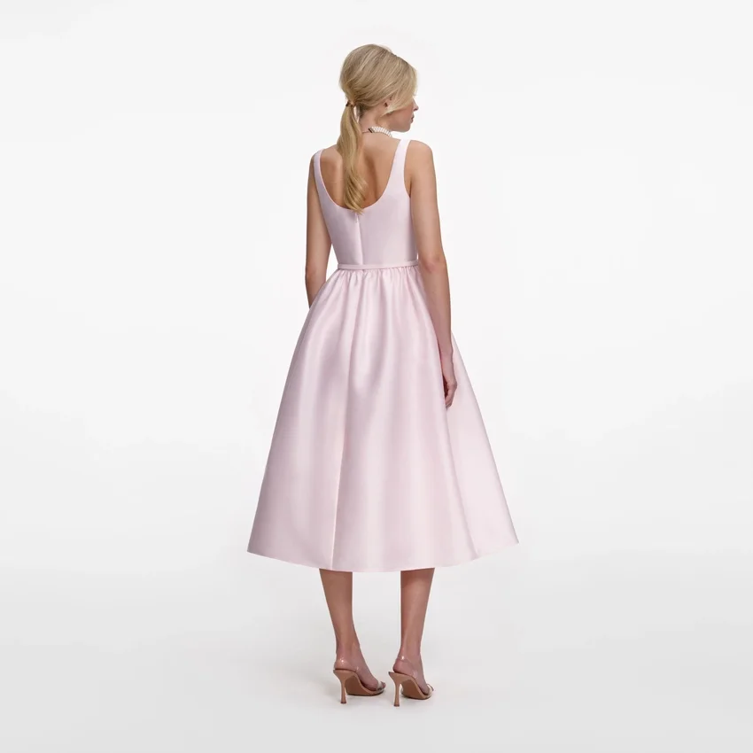 Pink Taffeta Midi Dress Pink Taffeta Midi Dress