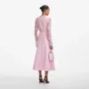 Pink Tailored Lace Midi Dress Pink Tailored Lace Midi Dress