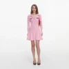 Pink Viscose Knit Tie Mini Dress Pink Viscose Knit Tie Mini Dress