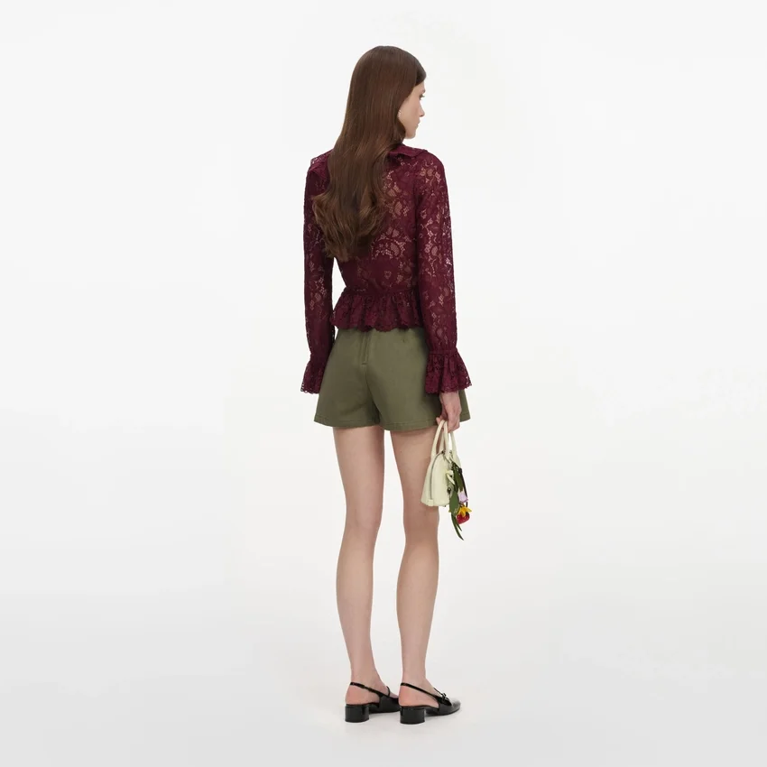 Plum Lace Ruffle Top Plum Lace Ruffle Top