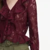 Plum Lace Ruffle Top Plum Lace Ruffle Top