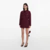 Plum Twill Tie Neck Playsuit Plum Twill Tie Neck Playsuit