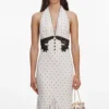 Polka Dot Halter Neck Midi Dress Polka Dot Halter Neck Midi Dress