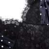 Polka Dot Satin Lace Maxi Dress Polka Dot Satin Lace Maxi Dress