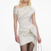 Polka Dot Satin Tie Side Mini Dress Polka Dot Satin Tie Side Mini Dress