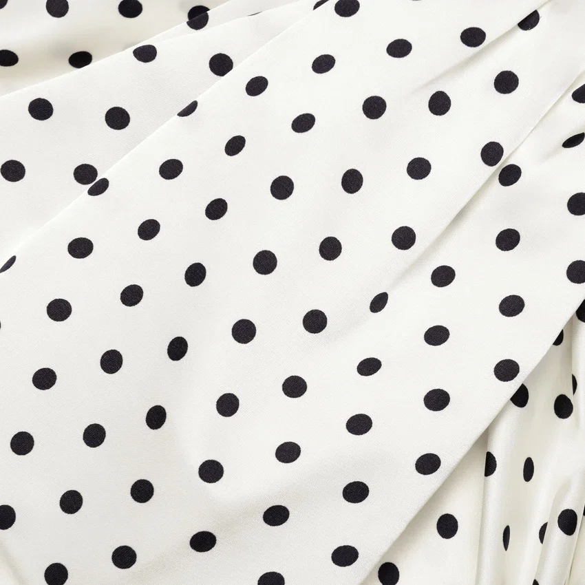Polka Dot Satin Tie Side Mini Dress Polka Dot Satin Tie Side Mini Dress