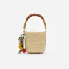 Raffia Charm Bucket Bag Raffia Charm Bucket Bag