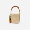 Raffia Charm Bucket Bag Raffia Charm Bucket Bag