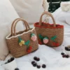 Raffia Cherry Tote Bag Raffia Cherry Tote Bag