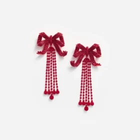 Red Bow Diamante Earrings Red Bow Diamante Earrings