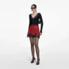 Red Crystal Chainmail Mini Skirt Red Crystal Chainmail Mini Skirt
