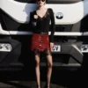 Red Crystal Chainmail Mini Skirt Red Crystal Chainmail Mini Skirt