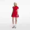 Red Fine Lace Mini Dress Red Fine Lace Mini Dress