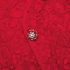 Red Fine Lace Mini Dress Red Fine Lace Mini Dress