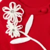Red Flower Trim Cardigan Red Flower Trim Cardigan