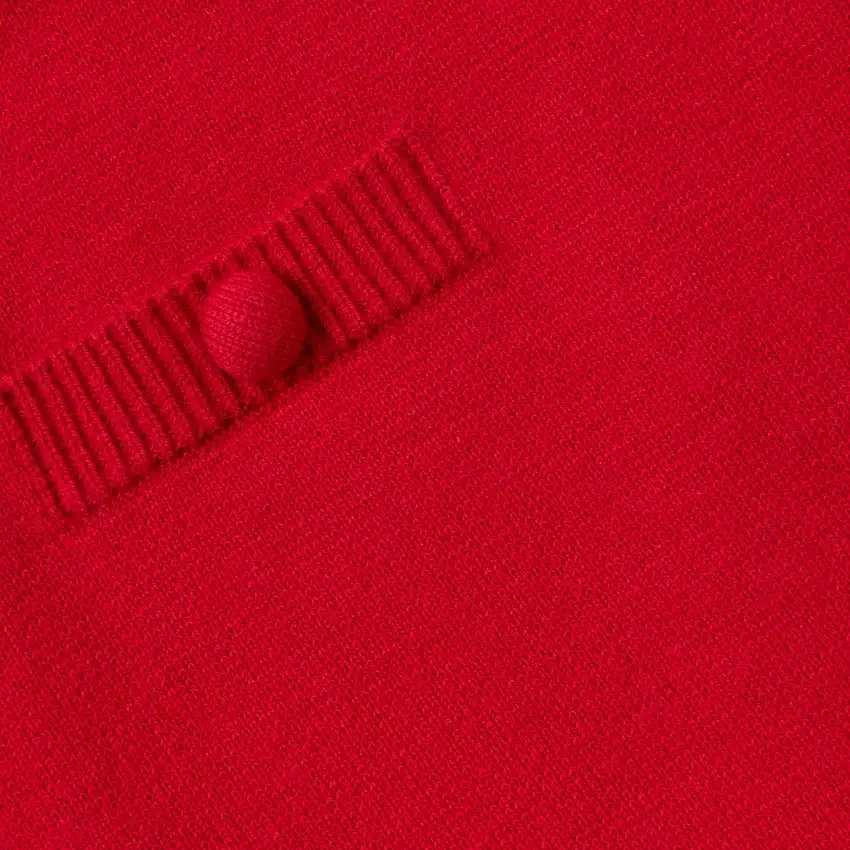 Red Flower Trim Knit Skirt Red Flower Trim Knit Skirt