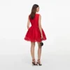 Red Taffeta Lace Mini Dress Red Taffeta Lace Mini Dress