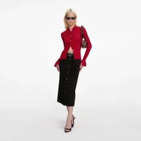 Red Viscose Cardigan