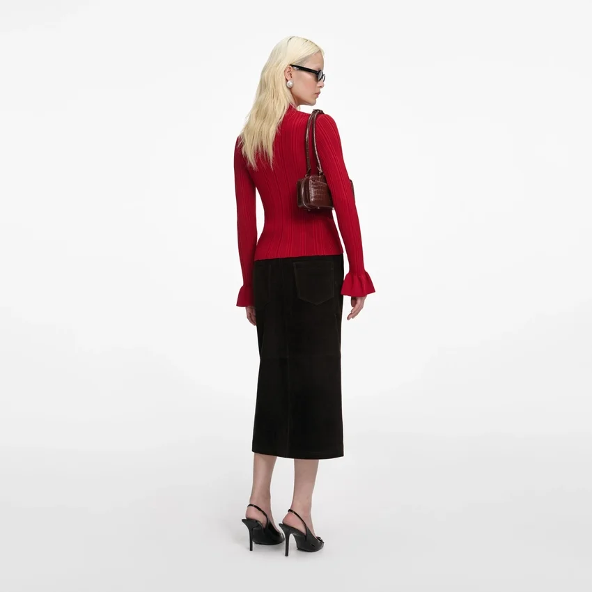 Red Viscose Cardigan Red Viscose Cardigan