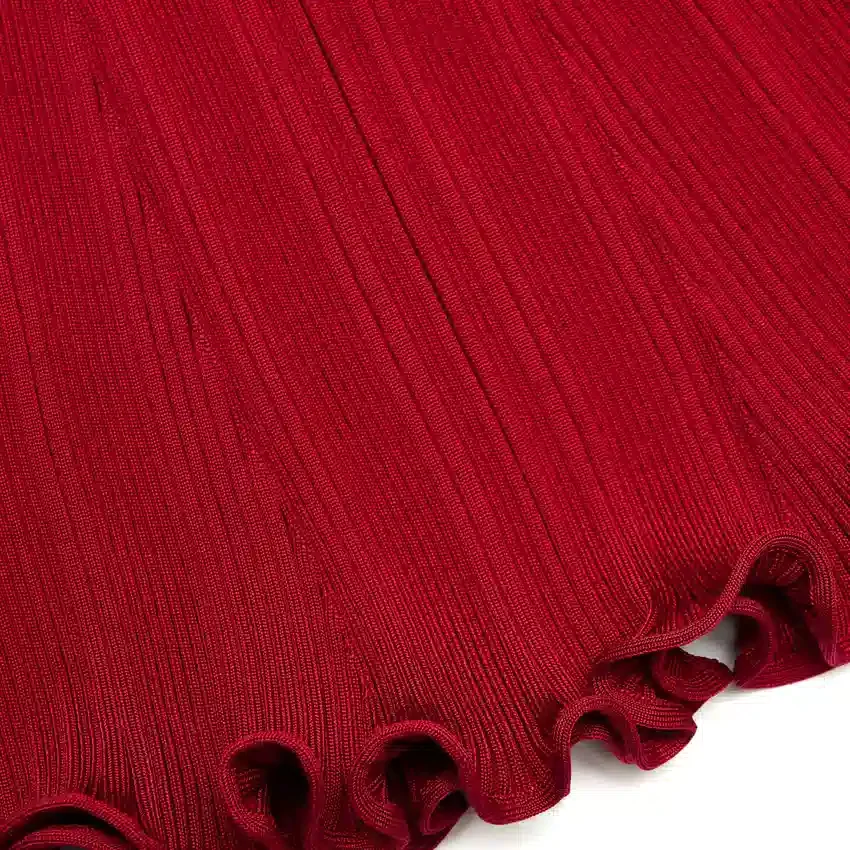 Red Viscose Knit Midi Skirt Red Viscose Knit Midi Skirt