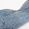 Rhinestone Croc Effect Denim Bralette Rhinestone Croc Effect Denim Bralette