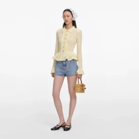 Rhinestone Croc Effect Denim Shorts Rhinestone Croc Effect Denim Shorts