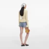 Rhinestone Croc Effect Denim Shorts Rhinestone Croc Effect Denim Shorts