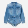 Rhinestone Denim Playsuit Rhinestone Denim Playsuit