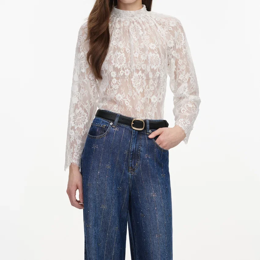 Rhinestone Stripe Denim Jeans Rhinestone Stripe Denim Jeans
