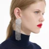 Round Crystal Droplet Earrings