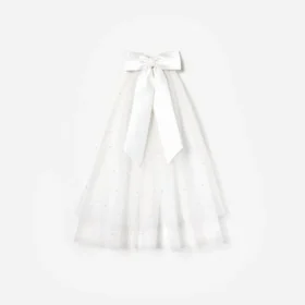 Satin Bow Embellished Veil