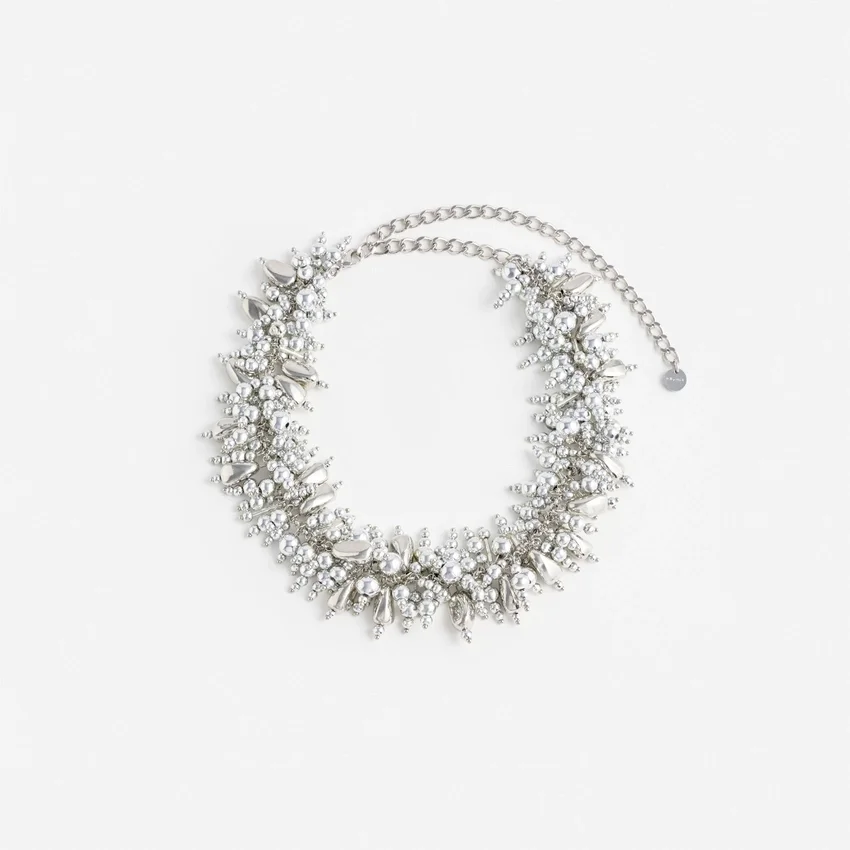 Silver Beaded Choker Silver Beaded Choker