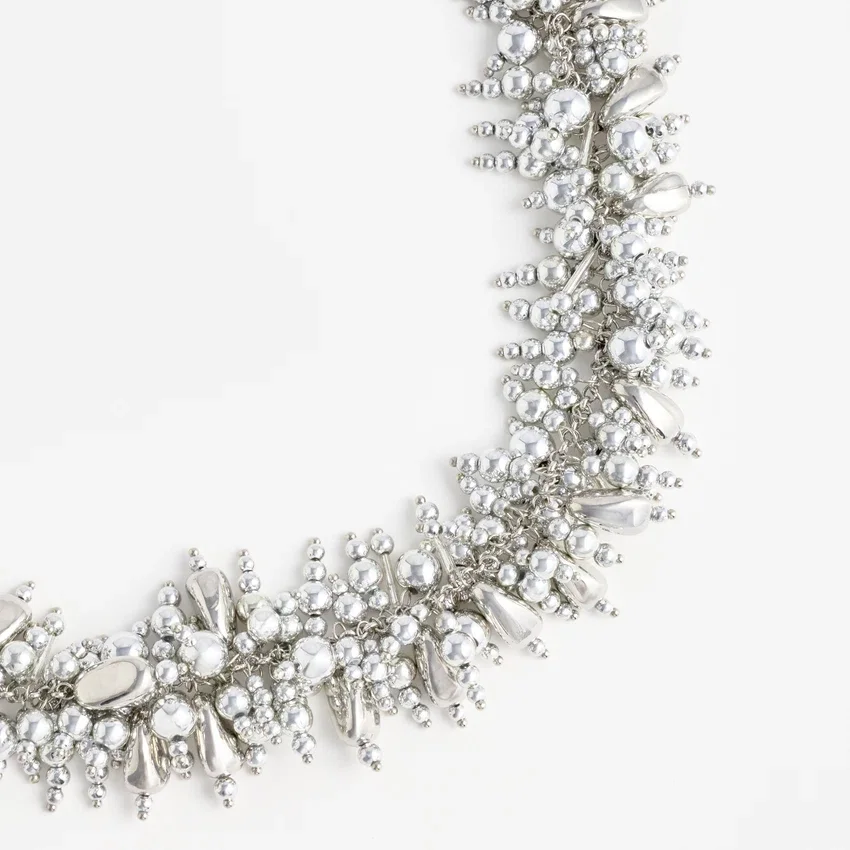Silver Beaded Choker Silver Beaded Choker